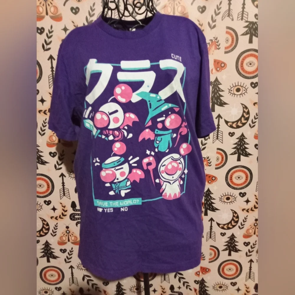 2/$10 Final Fantasy Moogle Types Anime Purple Top Large